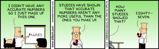Dilbert made up numbers