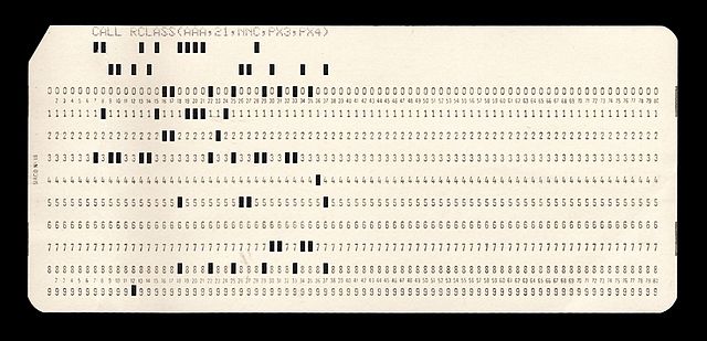 Cartes perforées IBM 80 colonnes